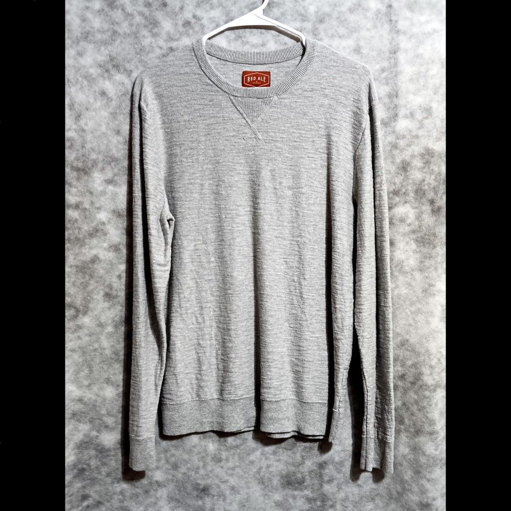 Red Ale Women's Sz L Pullover Sweater Tunic - gray, 100% cotton